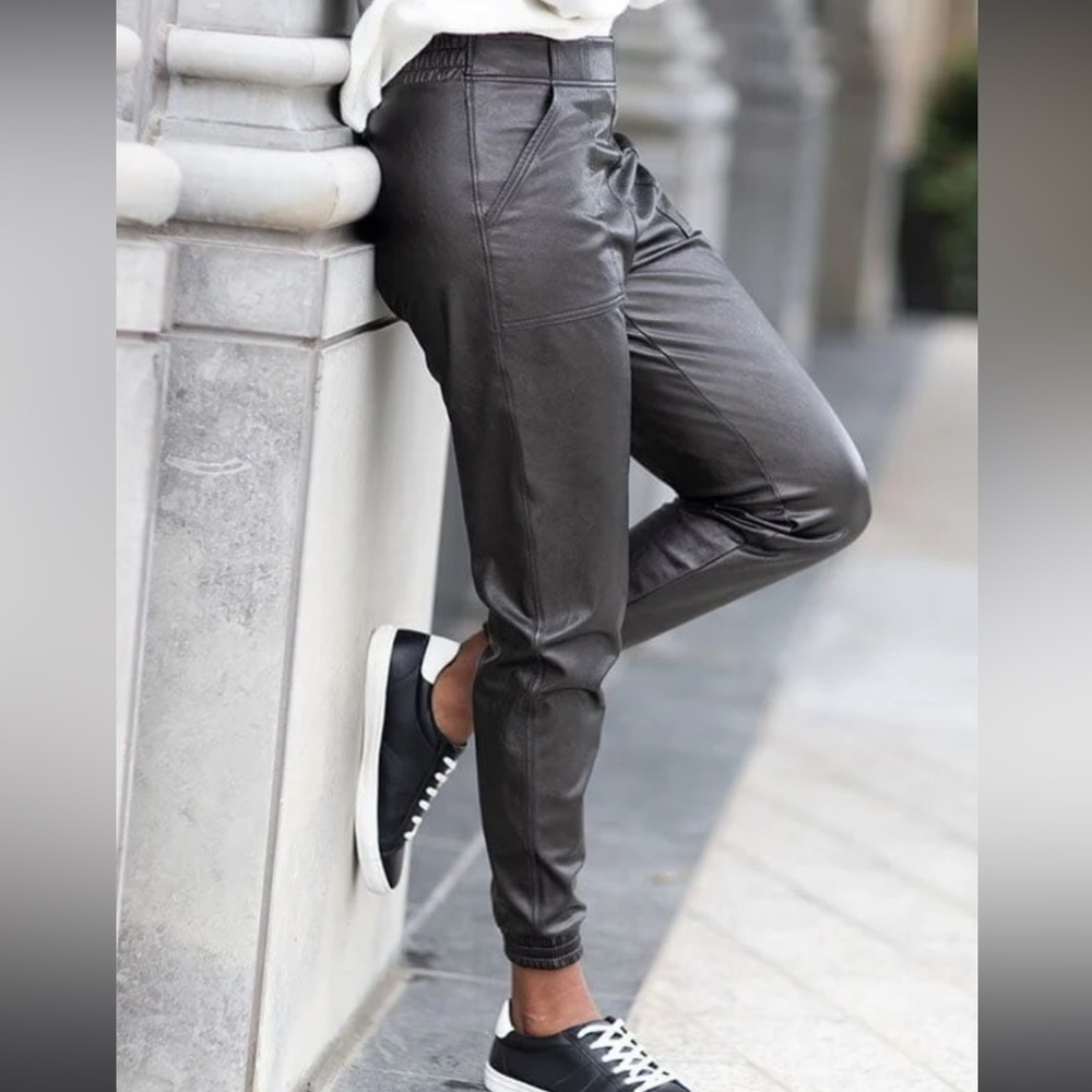 Spanx leather joggers